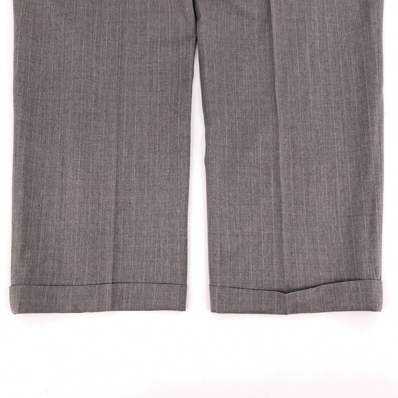 Jos A Bank Mens 44L Gray Pinstripe Wool Cashmere 2 Piece Suit Pleated Pant 36x30 - Picture 15 of 16